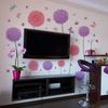 2 sheets Colorful Background Decor Decals Self-adhesive Wallpaper Butterfly Wall Stickers  Office