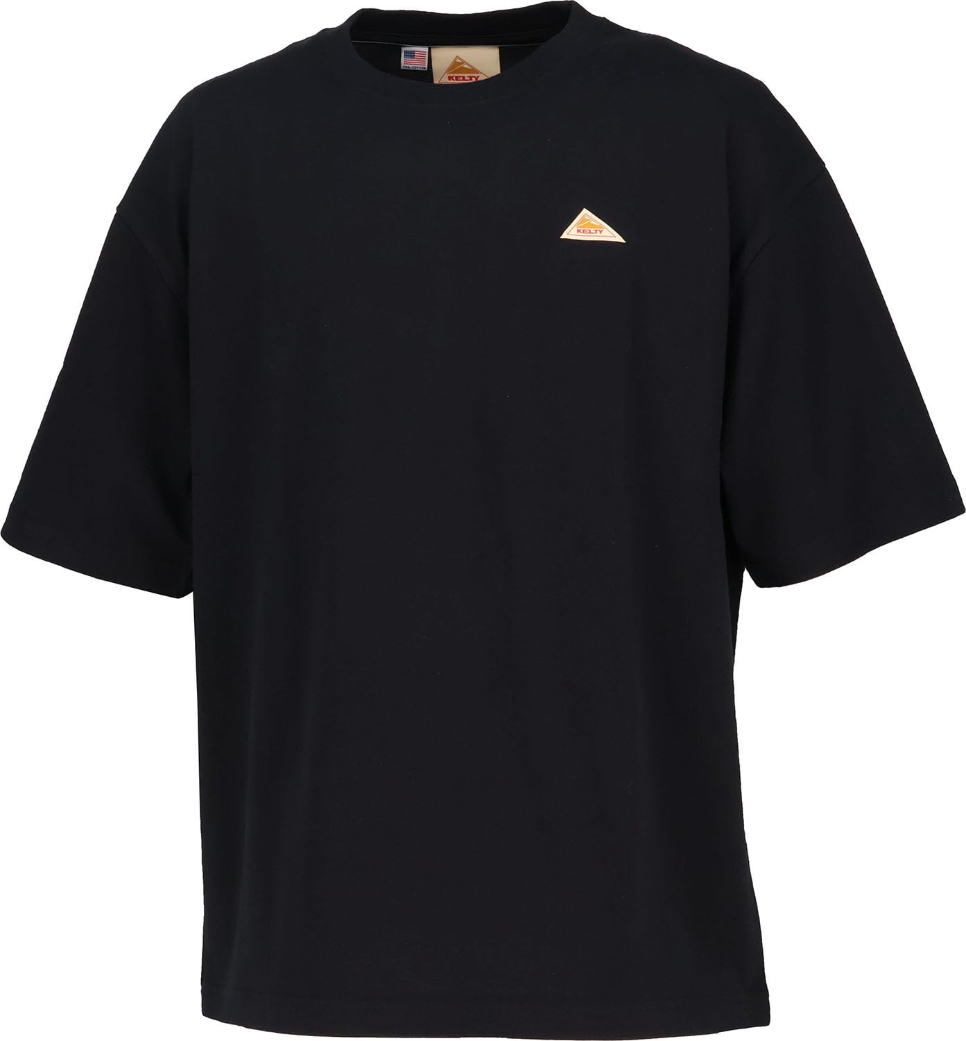 

Kelty Short Sleeve Loose Made with American Back Tie Black T-Shirt, Unisex, Fit, Cotton, Logo,