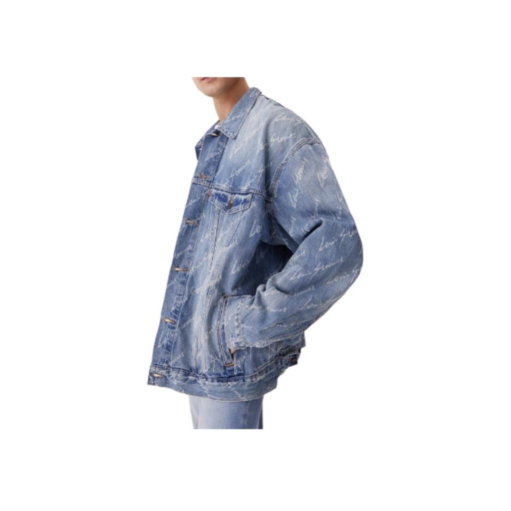 Levis Loose Soft Collared Single-Breasted Long Sleeve Denim Jacket Men Jackets Light-Blue 0016Y-0005