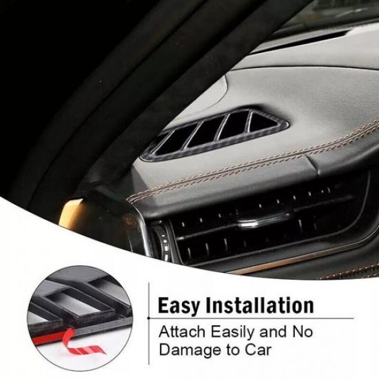 For -2024 Jeep Grand Cherokee Carbon Fiber Side Air Vent Outlet Cover Trim2*