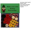 DIY Button Nutcracker Craft Kit Christmas Button Ornament Making Set Handmade Nutcracker Hanging Decoration for Home Party Decor