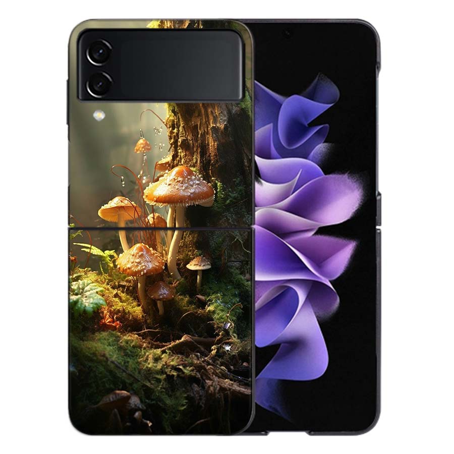 Fungal Aesthetics Phone Case For Samsung Z Flip 6 7 5G Galaxy Z Flip 5 4 3 5G Cases Shockproof Hard Cover TPU