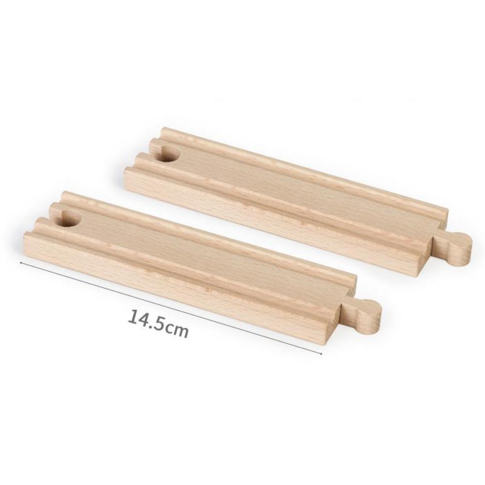 New Wooden Train Track Adapter Rail Building Block Connector Compatible All Brand Wood Railway Wooden Train Track Accessories