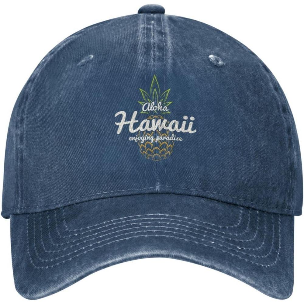 Lustige Ananas Hawaii Vintage Used Verstellbare Gewaschene Jeans Herren Papa Trucker Kappe Baseball Kappe für Herren