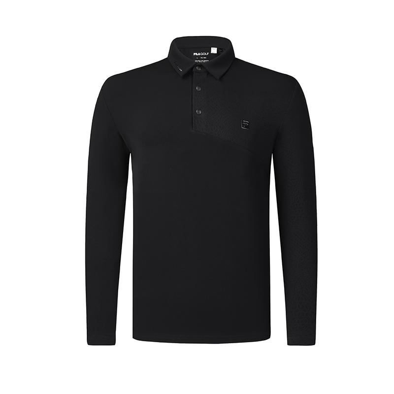 New FILA Golf Series Polo Shirt Men's Pitch Black A11M445208F-BK
