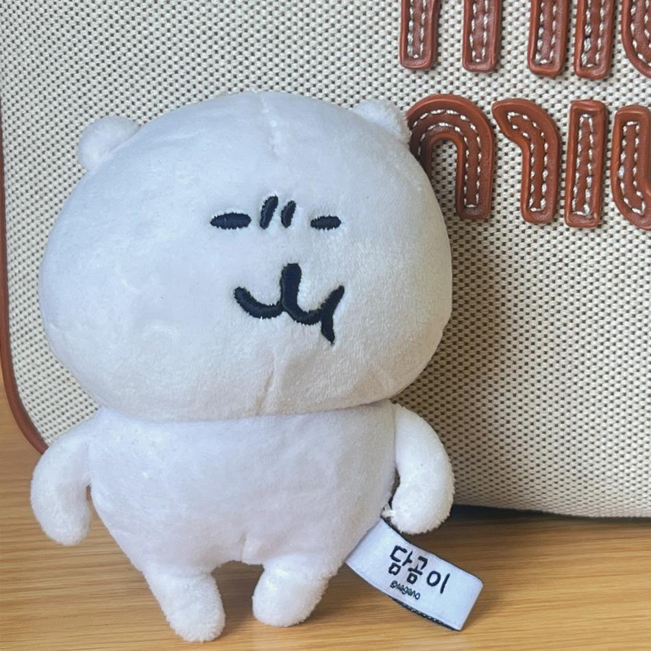 Cute Self Mocking Bear Plush Keychain Cute Hanging Ornament Kawaii Cartoon Doll For Bags Backpack Car Keys Funny Gift Idea Dolls