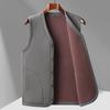 Autumn and Winter Men's Thickened Velvet Warm Vest Single-breasted V-neck Vest Jacket