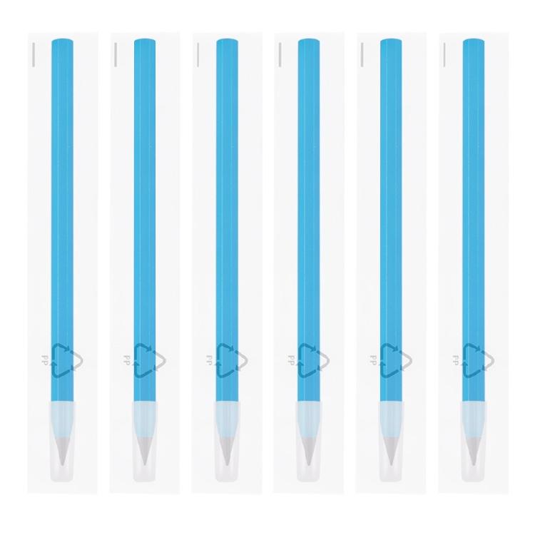 6Pcs Erasable Everlasting Pen Octagonal Inkless Pencil for Student Drawing Sketching Writing Refillable Eternal Pencil