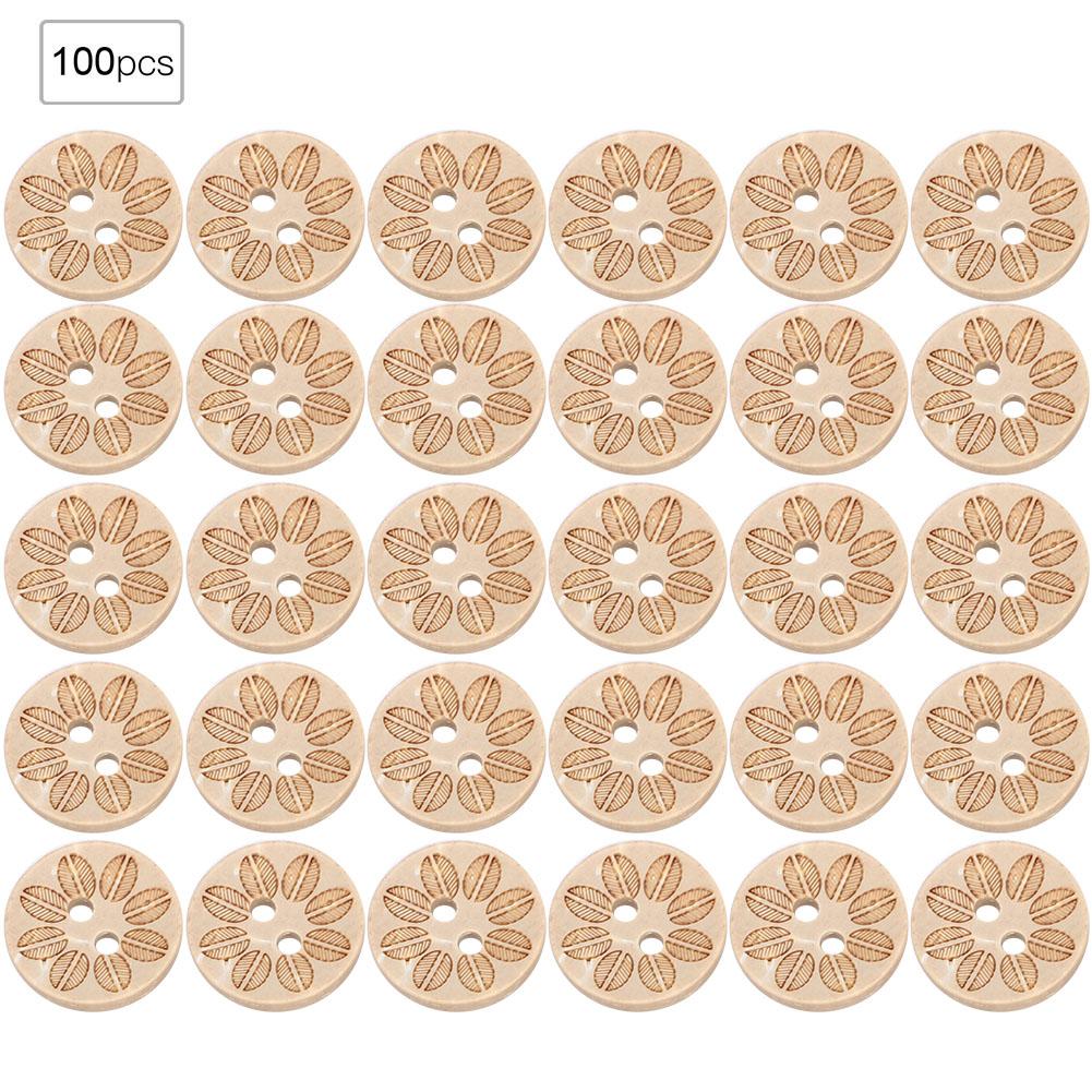 13mm 100pcs bag 4-Holes Round Buttons Sew Tools Accessories    Crafts   Wooden Button(226 13mm&nbsp;)