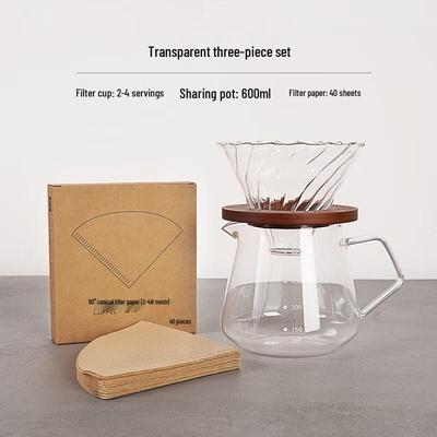Zhaoran Diamond Glass Pour Over Coffee Carafe Set