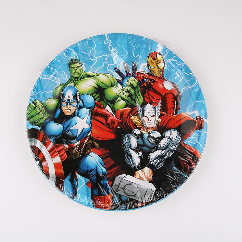 Avengers Tableware Set: Bunting, Cups, Plates, Masks, Cutlery, and Gifts for Indoor Parties