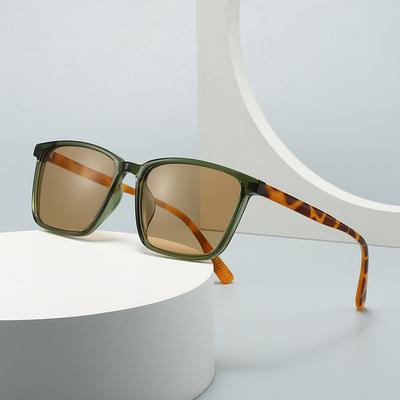 New Fashion Square Sunglasses Women Shades UV400 Green Leopard Retro Rivets Men Trending Sun Glasses Shades UV400