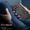 For OnePlus 13 12 11 Fine-hole PU Cow Pattern Leather External Magnetic Ring Soft Edge Anti-drop Anti-fingerprint Phone Case