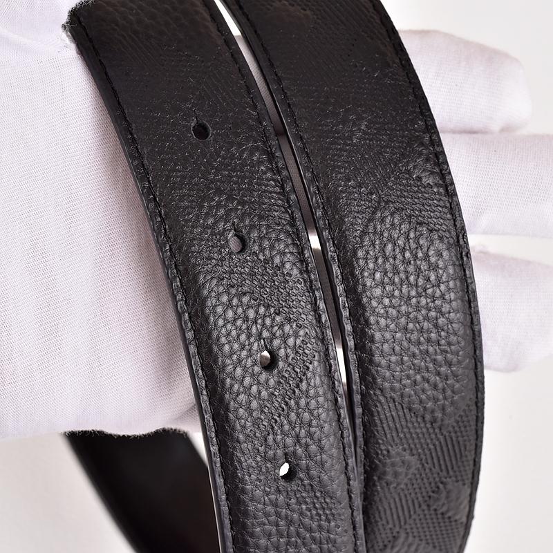 Salvatore Ferragamo 3.3cm Cowskin Men's Belt Luxury Brand Designer Belt Suit Jeans Formal Brand
