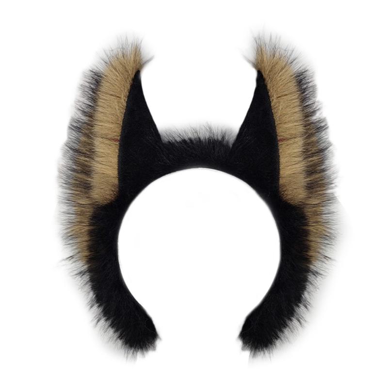 Wolfsohr Haarband Weicher Tierohr Haarreif Haarstyling-Accessoire Für Halloween Anime Kostüm Party Rollenspiel Kopfschmuck