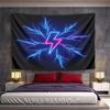 Neon Lightning Bolt with Electric Sparks Pattern Wall Hanging Tapestry Decorative Tapestry Home Decor for Bedroom and Living Room