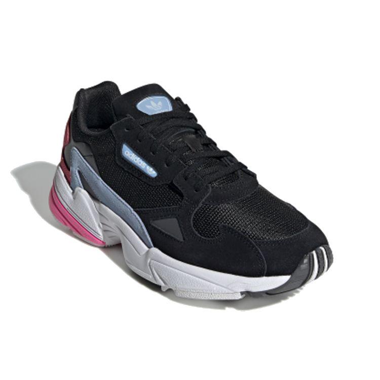 Adidas Originals Falcon Comfortable Daily Low-Top Lifestyle Shoes Women Sneaker Black Pink EG2864