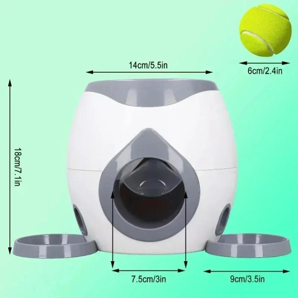 Smart Interactive Dog Training Machine with Snack Reward System, Fun Playtime Tennis Ball Feeder Toy for Dogs & Cats