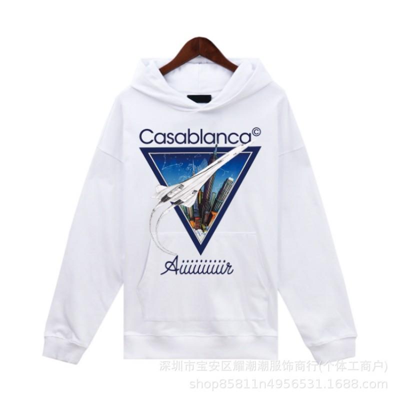 Casablanca Street Limited Winter Hoodie Men Women Printed Loose Fit