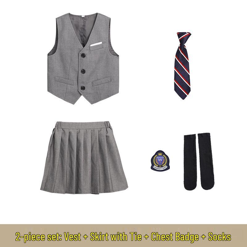 British Style School Uniform for Children's Chorus, Poetry Recitation, and Kindergarten Graduation