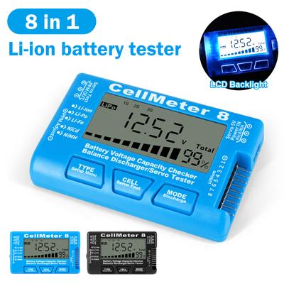 Digitaalne akukontroll 8-ühes liitiumioonakude tester Lipo LiFe NiMH pingetester