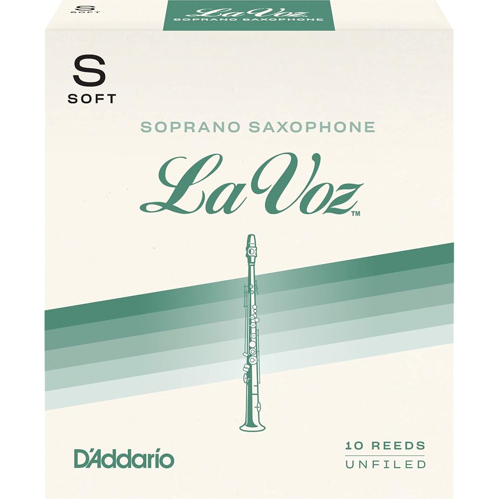 D'Addario WoodWinds Daddario Reed for Soprano Saxophone LA VOZ RIC10SF [Hardness: Soft] Pack of 1...