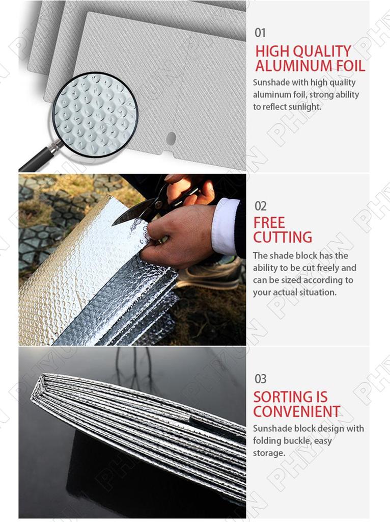 Car Sunshade Front Window Shade Cover Universal For Hatchback Window Windshield