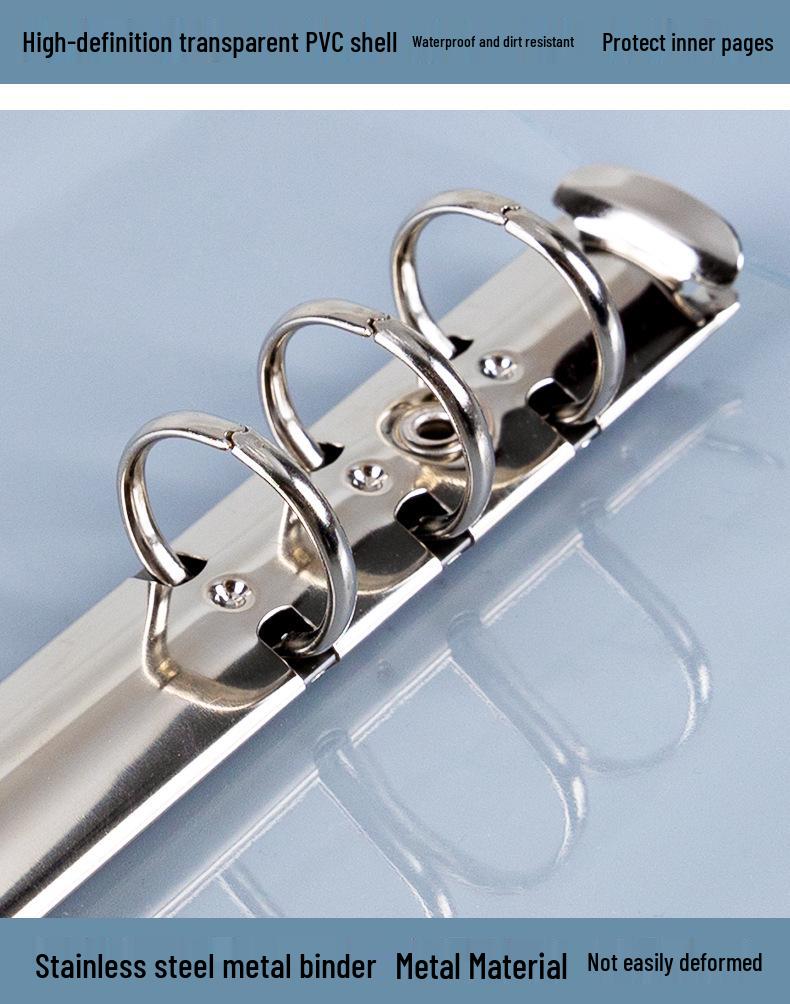 A7/A5/A6/A4/B5 Transparent PVC Planner with Ring Binder and Notebook Cover