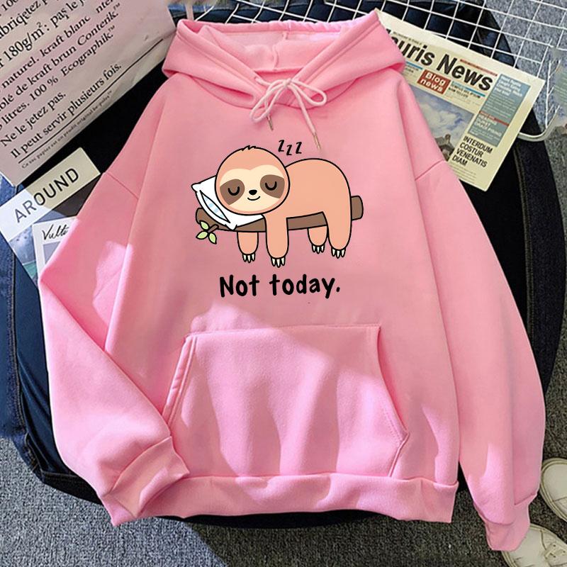 (Unisex-Kapuzenpullover)New Sloth Not Today Print Hoodie Sweatshirts Unisex Damen Kapuzenpullover Unisex Langarm Hoodie Tops