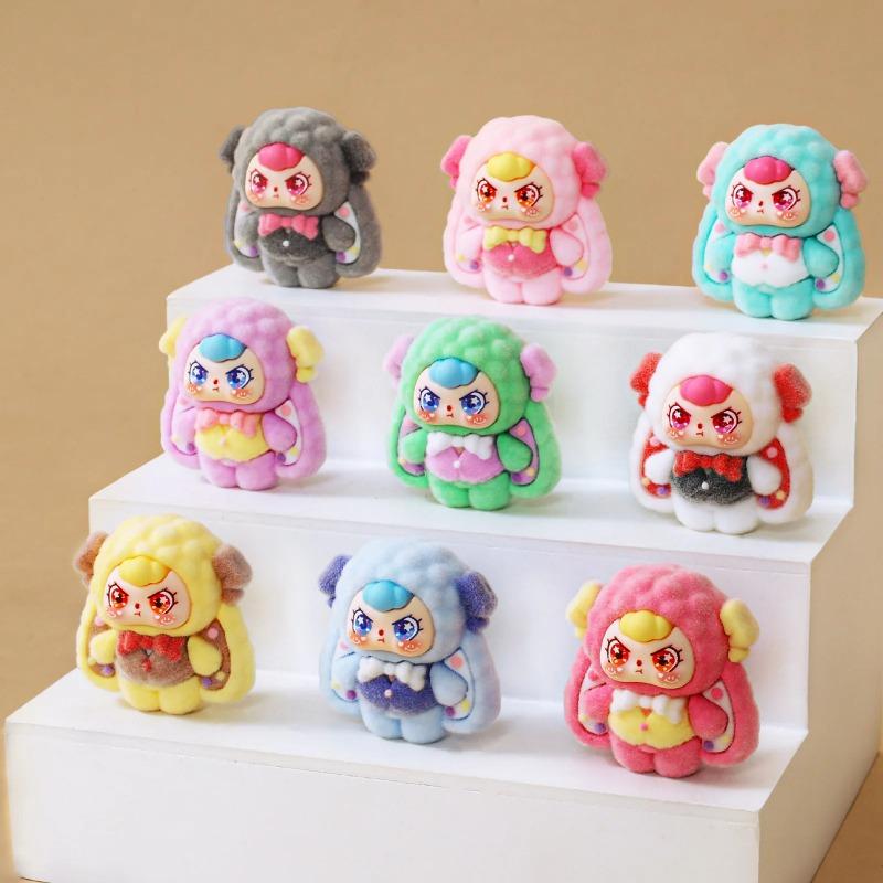 9 adet/10 adet Set Babythree Figür Oyuncak Mini Kedi Figür Masaüstü Dekorasyonu Model Süsler Oyuncaklar Erkek Kız Noel Hediyeleri