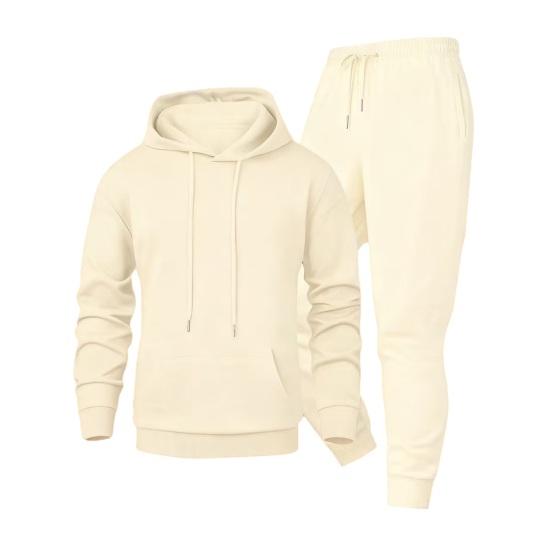 

Чоловічий костюм з капюшоном, набір з 2 предметів, світшот з довгим рукавом та спортивні штани-джогери, повсякденний спортивний костюм 2XL хакі