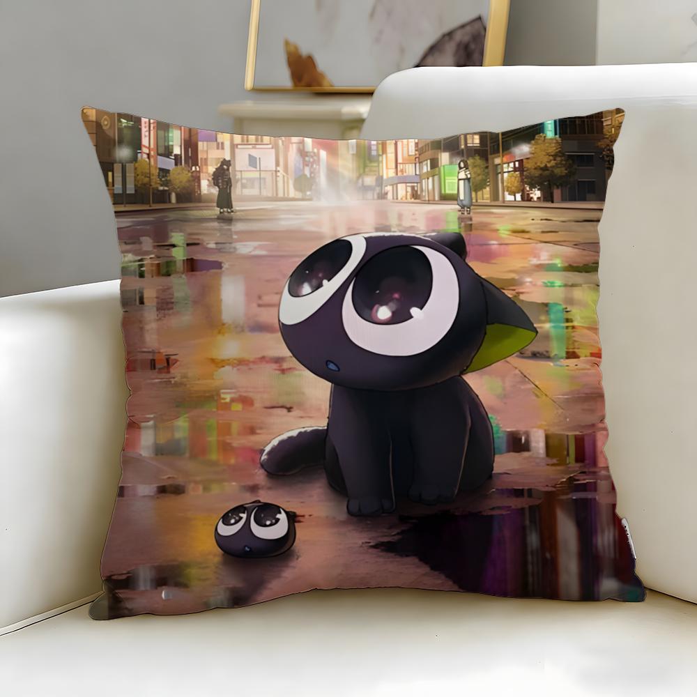classic anime The Legend of Hei Cushion Cover Soft  EasyWash Pillow Case  Versatile for Couch Bed Travel and Office