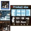Christmas Holiday Pvc Stickers With Snowman Snow House Santa For Festive Decor