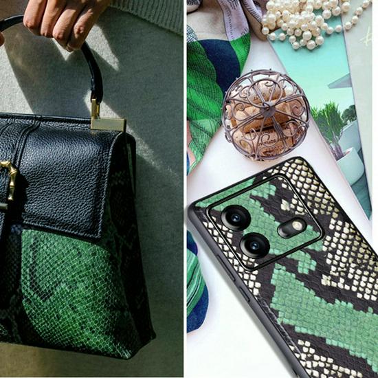 iQOO Neo9 Cowhide Python Pattern Leather Protective Case