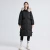 Winter Cotton Jacket New Down Cotton Jacket Women's Mid-length Over-the-knee Thickened Large Fur Collar Padded Jacket Jacket