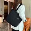 Women Canvas Tote Bag Solid Color Designer Ladies Casual Handbag Shoulder Bag Large Capacity Cotton Reusable Shopping Beach Bag