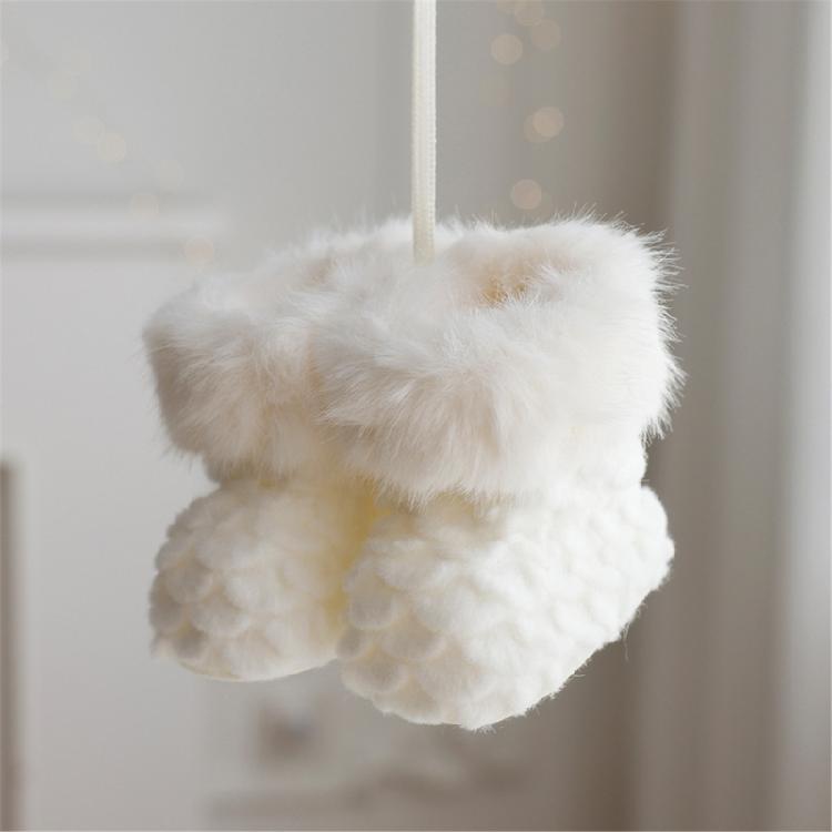 Handmade Christmas Decoration Plush Boot Ornament Festival Hanging Pendant Accessories for Fireplaces Children Gift