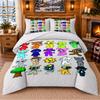 Sprunki Pattern Bedding 3Pcs Set Bed Sheet And Pillowcases For Indoor Bedroom