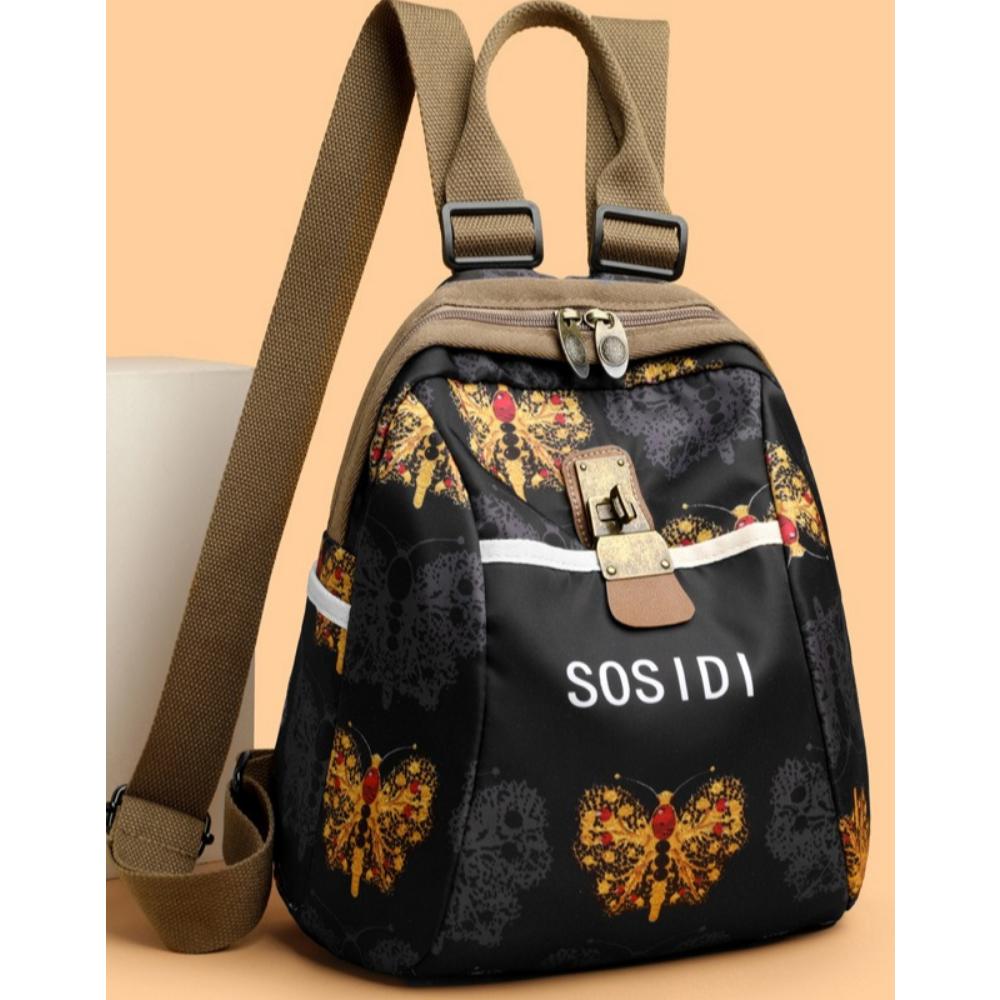 Trend Ethnic Style Printed Backpack New Casual Lightweight Multi-functional Travel Schoolbag