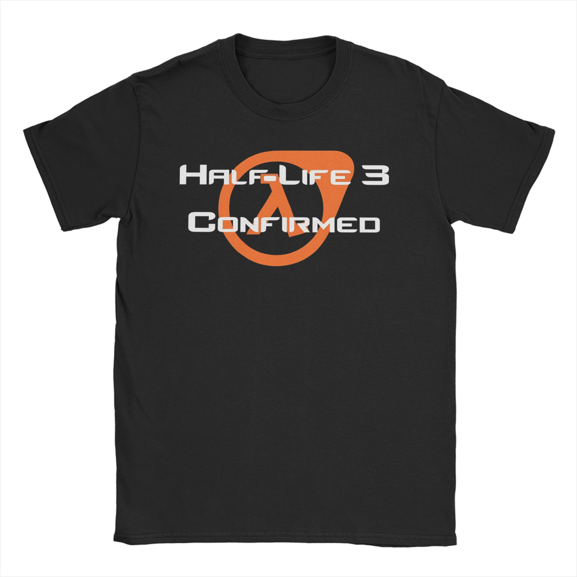 

Футболка с надписью Leisure Half Life 3 Confirmed для унисекс женщин, с круглым вырезом, хлопковая, с коротким рукавом, новинка, топы L