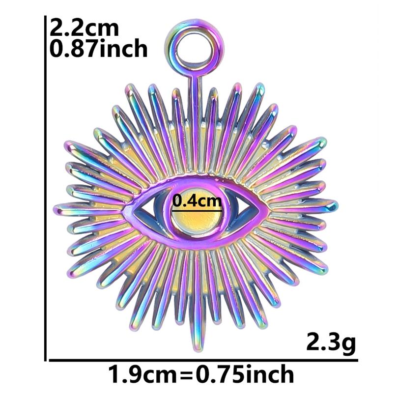 5pc Fashion Love Evil Eyes Colorful Stainless Steel Pendant Handmade Pendants Necklace Materials DIY Sword Accessories Findings