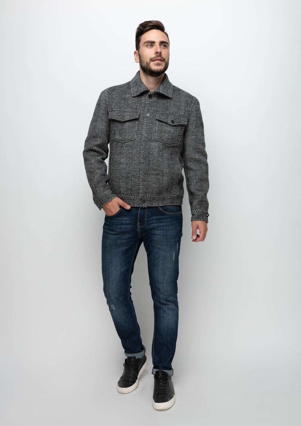 

Коротка куртка на кнопках з відкладним коміром Samange XXL сірий