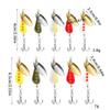 5Pcs Long Shot Spoon Baits Fishing Lures Treble Hook Metal Spoon Spinner Baits Sequins Crankbait Artificial Baits