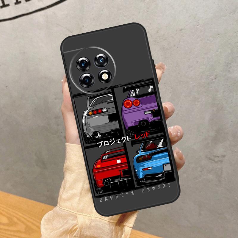Japan JDM Sports Car Comic Case For OnePlus 15R 13T 13R 13 12 12R 11 10 9 Pro 10T 8T Nord 5 CE 2 3 4 Lite N20 N30 Cover