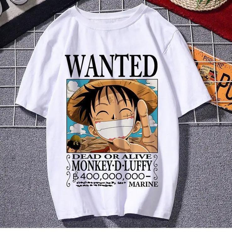 2026 One Piece Luffy Printed Tshirt Clothes Unisexs and Womens Summer Y2k Cotton Loose Shortsleeved Sports and Leisure Top Tee