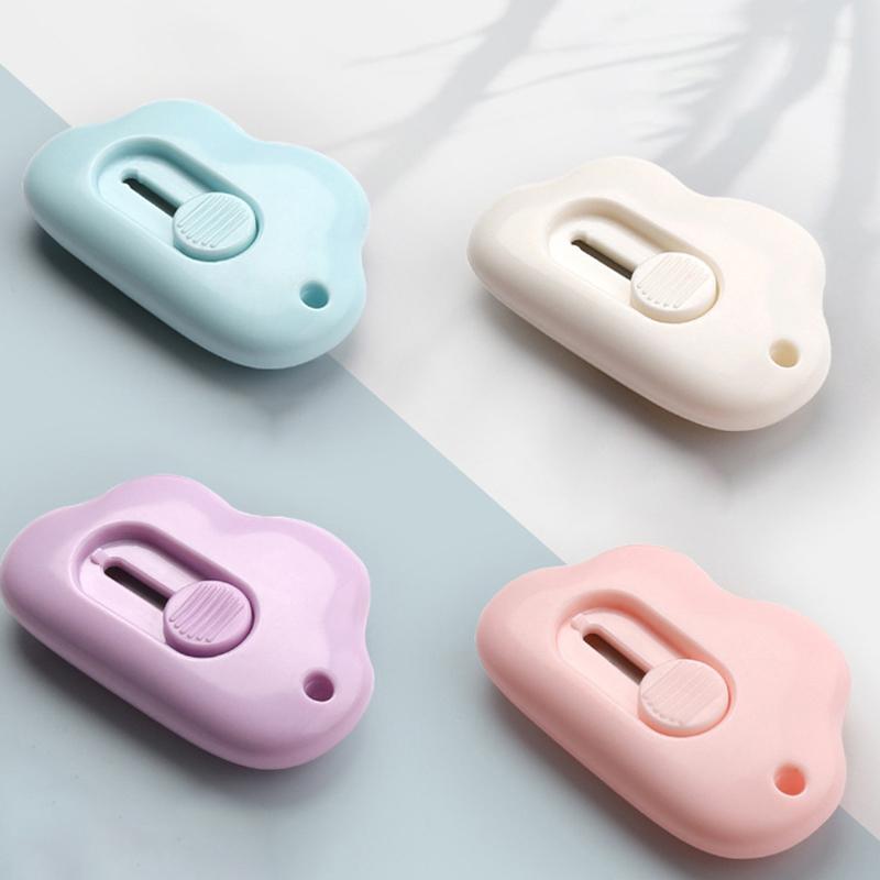 Cute Cloud Shape Mini Portable Utility Knife Paper Cutter Cutting Paper Razor Blade Office Stationery Cutting Supplies