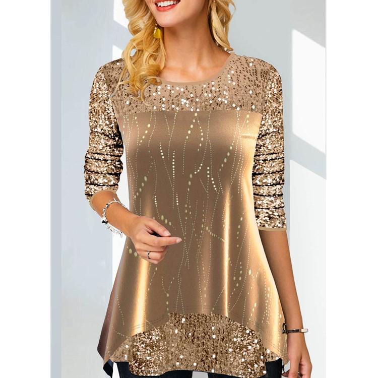 

Женские свободные топы с принтом весна-осень - Европейская и американская мода S