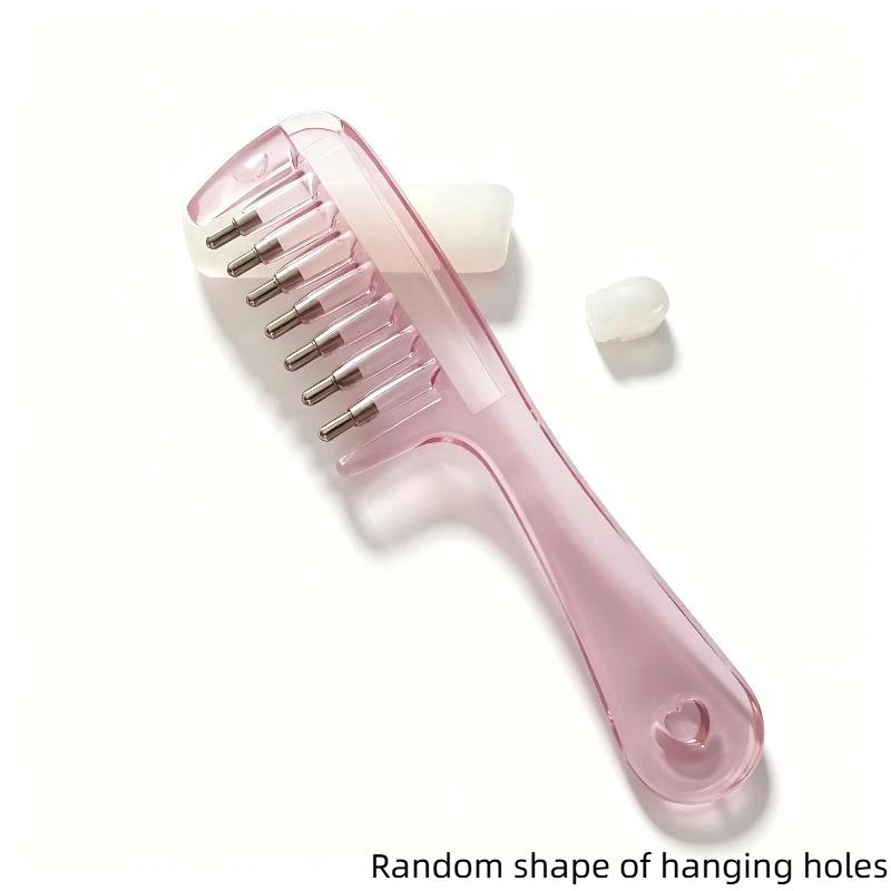 Liquid Reservoir Essential Oil Applicator Massage Comb Metal Teeth Gentle Scalp Massager for Hair Nourishing Home Salon Use