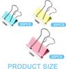 75pcs Binder Clips Colored Bulldog Clips Paper Clips Large Medium Small Metal Paper Clip for Office School Home Shops Document