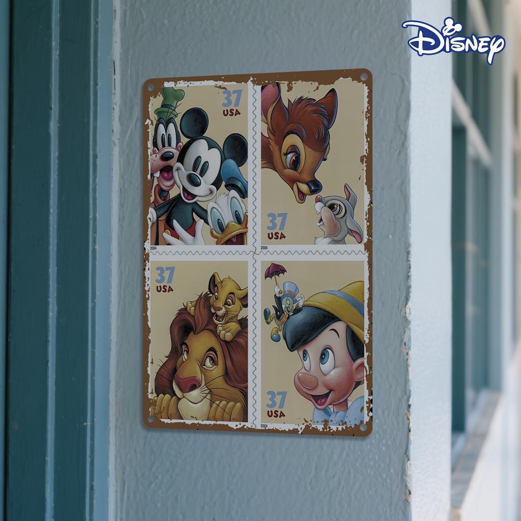 1 Disney Metal Tin Sign - Retro Disney Character Art Print, 8 X 12 Inches, Perfect for Home Decor, Holiday Decoration, Inspirati